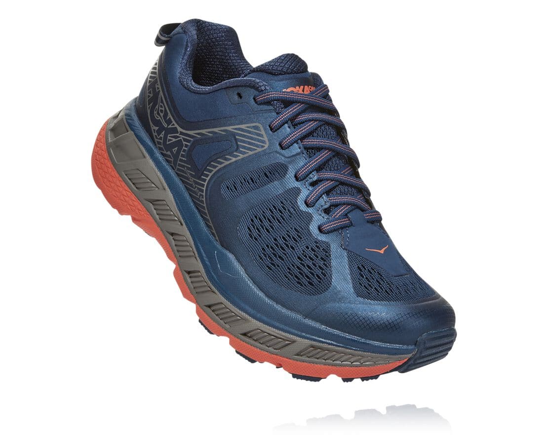 Hoka One One Stinson Atr 5 South Africa - Womens Hiking Shoes - Blue / Coral,YPLZX-2190